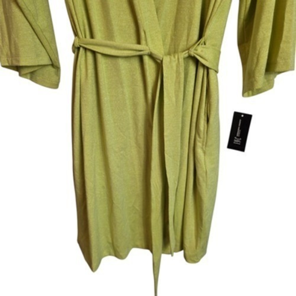 INC International Concepts Intimates Green Shimmer Robe & Cami Set Size 2pc - Picture 4 of 16